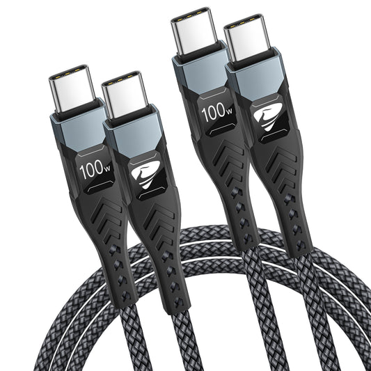 Aioneus USB C Cable 100W USB C to USB C Cable for iPhone 15 (Grey)