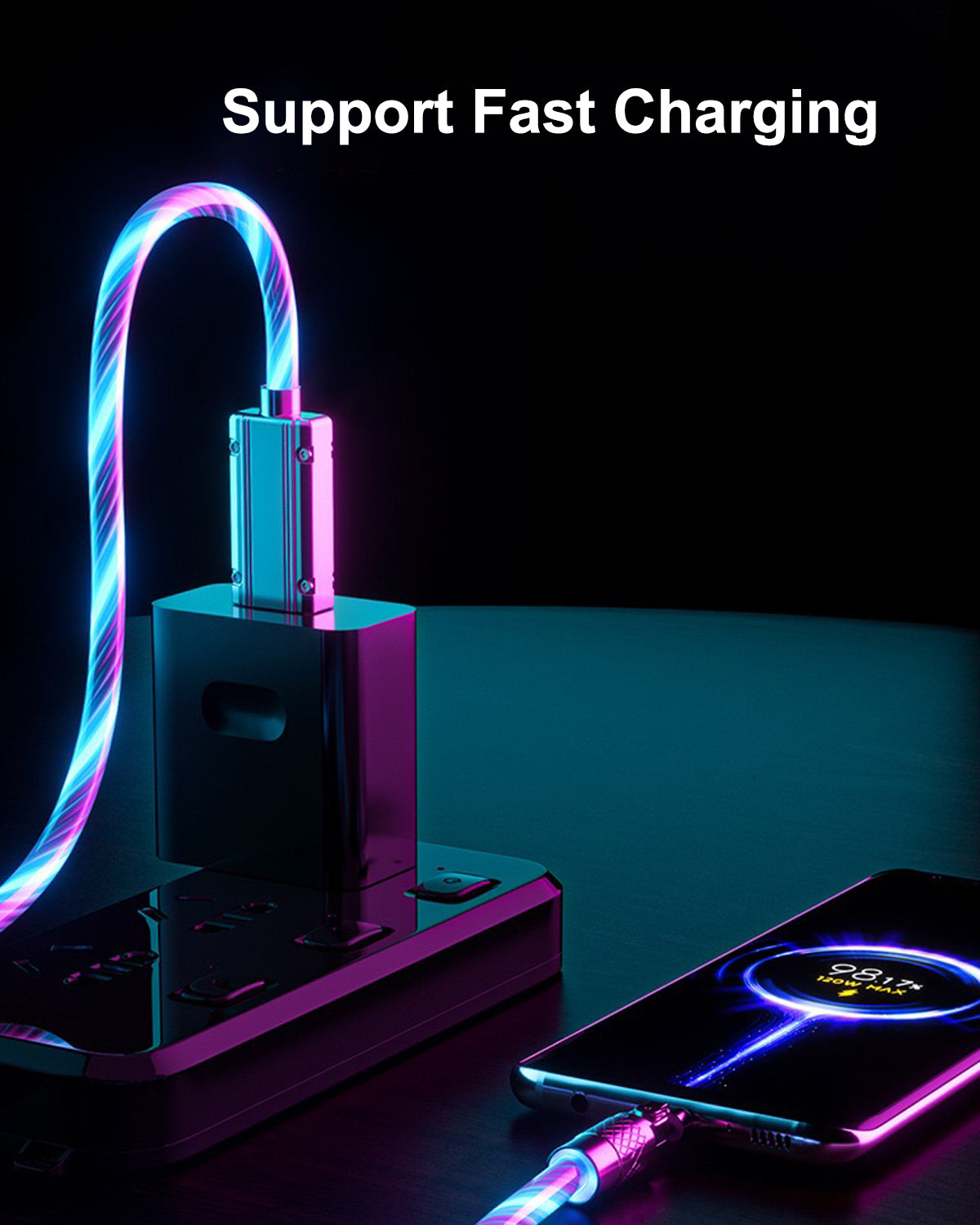 Usb Light Cable 180° Light up USB Type C Cable 3FT,LED USB C Charger Phone Cord,Glowin ...