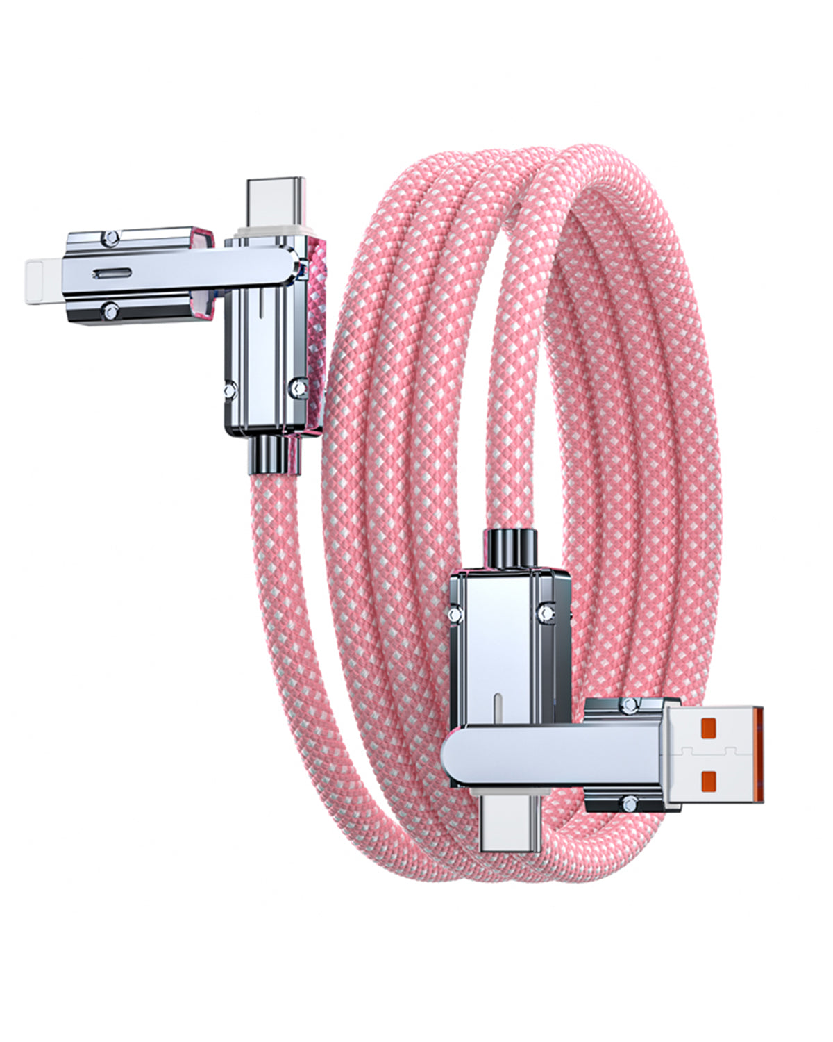 Aioneus PD 60W USB C Multi Fast Charging Cable 3FT in Multi iPad Charger Cord Combo Lightning/Type C/USB A Ports