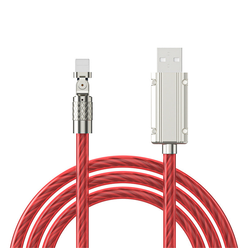 180 Light Up Lightning Cable LED iPhone Charger Cord 3FT Glowing